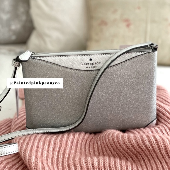 COPY - 🆕 KATE SPADE | Lunar Light Silver Shimmy Glitter Purse Crossbody - Picture 9 of 9